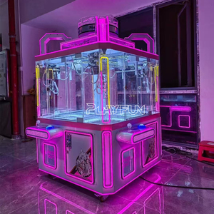 Giá thấp 4 người chơi đồng tiền hoạt động mini Claw Crane Máy búp bê Máy <span class=keywords><strong>Arcade</strong></span> Trò chơi đồ chơi may mắn rainbox cho trung tâm trò chơi - Product Image 2