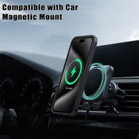 Coque pour iPhone 18 Pro Max/18 Pro/17 Air/16E/15 Plus, magnétique, double face, antichoc, transparente, protection intégrale 360°