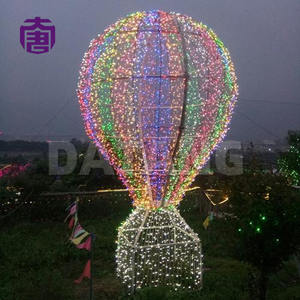 Luces decorativas de globo aerostático, coloridas luces LED, adornos navideños para exteriores, calles, parques, plazas, eventos de invierno. - Product Image 2