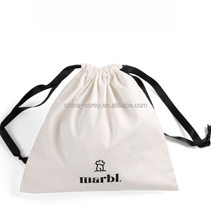 ถุงผ้าฝ้ายสีขาวแบบมีเชือกผูก ถุงกันฝุ่น ถุงผ้าแคนวาสแบบมีเชือกผูก - Product Image 6