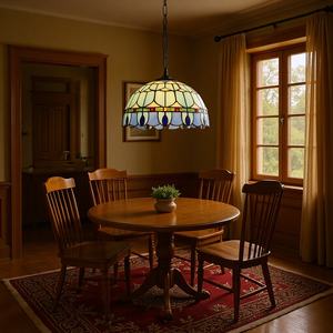 โคมไฟห้อยเพดานสไตล์มินิมอล โอห่าว ทิฟฟานี่ แสงวอร์ม สไตล์เมดิเตอร์เรเนียน สำหรับตกแต่งบ้าน ห้องนั่งเล่น ห้องนอน ห้องทำงาน ห้องรับประทานอาหาร บาร์ ห้องแบดมินตัน - Product Image 3