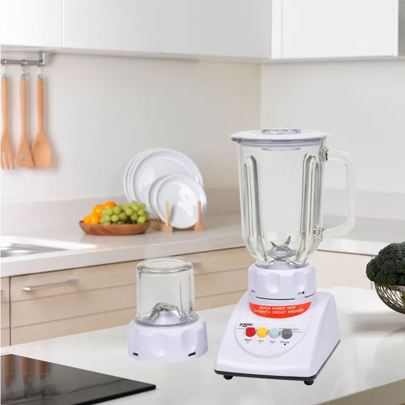 250W 1.5L Household Electric Food Processor Parts Blender 3 in 1 Home Blender Variable Speed Plastic Stainless Steel Glass