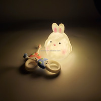 Brosse à dents pour bébé Cadeau Pack Cartoon Rabbit Toddler Kids Brosse à dents avec caoutchouc cartoon doll night light