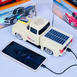 Haut-parleur rétro WS-692 en forme de voiture, alimenté par énergie solaire, stéréo sans fil, subwoofer haute fidélité, audio actif, idéal pour un cadeau - Product Image 5