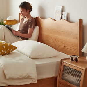 Lit plateforme en bois massif Wanlan, bois de cerisier, lit double de 1,8 m, style minimaliste moderne, meubles durables - Product Image 4