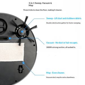 Aspirateur robot intelligent tout-en-un, balayage automatique sans fil, aspirateur et serpillière pour la maison - Product Image 3