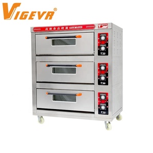 Four à sole commercial à gaz Vigevr, four de boulangerie multi-niveaux (1/2/3 niveaux) avec chauffage au gaz pour le pain et la pizza - Product Image 5