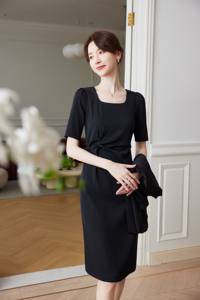 زي موحد احترافي للنساء في مكاتب الاستقبال بالفنادق، طقم فستان رسمي للعمل في مجال الضيافة والمكاتب - Product Image 3