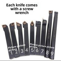 Ensemble d'outils de tournage CNC 10 mm, livraison gratuite ; Mini-porte-outil de tournage, inserts pour instrument de tournage, lame de 30 mm à serrage mécanique