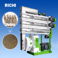 RICHI 1-2 TPH Volaille Élevage Animal Coccinelle Crevette Peletizadora Machine À Granulés D'alimentation Avec CE ISO