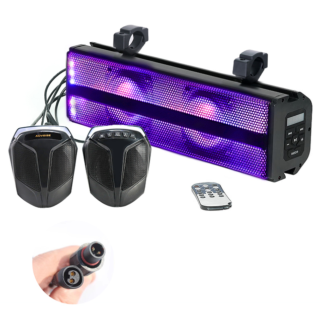 New Waterproof IP66 ABS Marine for Amplified Sound Bar System for ATV/UTV with LED RGB Lighting