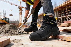 Vente directe d'usine, bottes de sécurité pour hommes, embout en acier, antistatiques, résistantes aux perforations, tige en microfibre, coque en cuir pour l'énergie nouvelle - Product Image 5