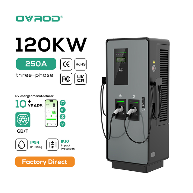 Ovrod 120KW Portable Electric Car Charger CCS Gbt DC Fast EV Charger Station With Convenient DC Charging Input Voltage 220V