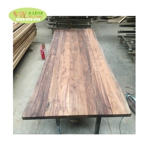 <span class=keywords><strong>Meilleure</strong></span> vente Table de salle à manger en dalle de noyer en bois de Suar Live Edge/Noyer noir américain/Table en bois en dalle de Thibet géante pour restaurant - Product Image 1