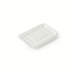 Bandeja Rectangular Desechable Ecológica y Resistente, Plato de Cena Biodegradable y Compostable de Almidón de Maíz, Blanco para Fiestas - Product Image 4