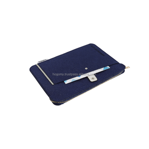 High Quality Lightweight Navy Blue Felt Laptop Sleeve Bag Notebook Cover Premium Product Type - Product Image 5