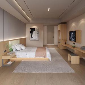 Fabrika kaynağı otel 5 yıldızlı rahat Modern yıldız özel otel yatak odası mobilyası lüks kral otel yatak odası seti - Product Image 3