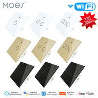 MOES WiFi Interrupteur mural intelligent RF sans fil Smart Life/Tuya 2/3 voies Muilti-Control Association App Relay Status