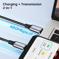 Câble USB C vers USB Type C 3m Elbow PD 240W pour MacBook Pro QC4.0/3.0 5A Charge rapide pour Samsung Xiaomi Câble de charge 1/2M