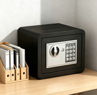 Coffre-fort miniature pour la maison et le bureau, avec insertion de pièces de monnaie, en acier, électronique, numérique et à clé, pour la sécurité des fonds