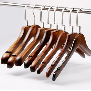Solid Wood Retro Clothes <b>Hangers</b> For Clothing Stores Men Women Children Trouser <b>Hangers</b> Hotel Use Hook Type - Product Image 1