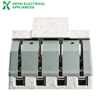 Sectionneur à couteaux durable HK1N 3P&4P 380V avec base en mélamine et contacts épais pour armoires industrielles et solaires CE ROHS Logo personnalisé