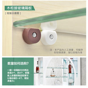 Supports d'étagères en acier pour armoires et placards, supports d'étagères mobiles en bois et en verre - Product Image 2