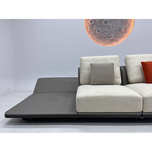 Tessuto italiano di lusso a forma di L divano ad angolo Set moderno soggiorno mobili per Villa <span class=keywords><strong>Hotel</strong></span> appartamento - Product Image 4