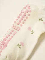 Chaussettes de Pilates personnalisées pour femmes, en coton, respirantes, antidérapantes, design sport et yoga