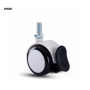 20mm & 15mm PU PP Kunststoff Schwenk- & Festrollen 8 Zoll Möbelrollen für Bürostuhl Rollenrad Kundenspezifische OEM-Unterstützung - Product Image 4
