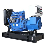 Groupe électrogène diesel silencieux Weichai 15-80 kW à châssis ouvert avec ATS et AVR, démarrage électrique 24 V CC, refroidissement par eau