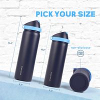 Gobelet isotherme sous vide en acier inoxydable 304, 24oz/32oz, à double ouverture chaud/froid, isolation thermique 12-24h, avec paille, portable, pour les fêtes