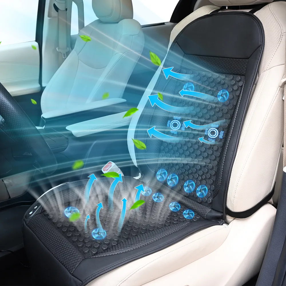 2024 nuevo modelo de accesorios de masaje de enfriamiento rápido cojín de funda de asiento de coche de ajuste Universal