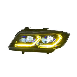 Fari Stile G20 SJC Auto per <span class=keywords><strong>BMW</strong></span> <span class=keywords><strong>Serie</strong></span> 3 E90 E91, Luci Diurne Bicolore Giallo e Bianco con Interruttore DRL, Ricambio Auto - Product Image 6