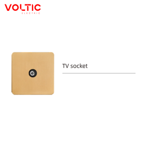 Prise murale <span class=keywords><strong>pour</strong></span> téléviseur en acier inoxydable noir gris or rétro exquis à installation dissimulée - Product Image 1