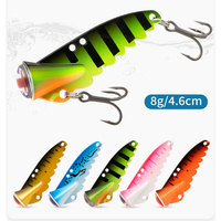 WEIHE 5 pièces/boîte 66g Leurre VIB Métal Grande Bouche Ensemble Appâts de Pêche Artificiels