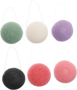 Éponge nettoyante visage en charbon de bambou naturel de haute qualité, outil de nettoyage corporel doux, éponge de bain, brosses de bain, éponges exfoliantes - Product Image 1