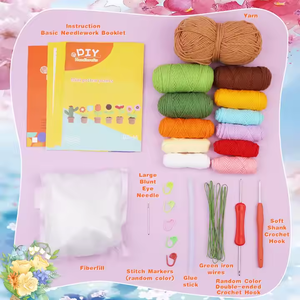 DIY Crochet Knitting Kit Blumen-und Topfpflanzen muster Serie Creative Home Decor <span class=keywords><strong>Tutorial</strong></span> für Anfänger - Product Image 4
