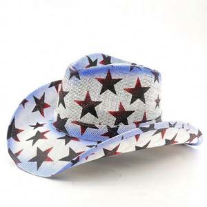 Chapeau de paille unisexe style cowboy, tressé, à large bord souple et rehaussé, respirant, pour les vacances, le voyage, la pêche, le ski et les loisirs, style Canada - Product Image 4