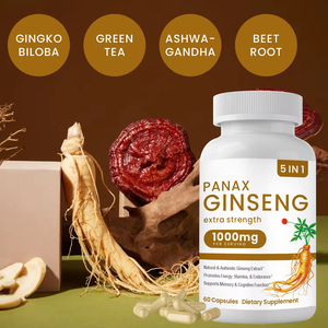 VitaHall En Çok Satan Panax <span class=keywords><strong>Ginseng</strong></span> Kapsülleri Enerji ve Odaklanma Desteği için Yüksek Ginsenosit İçerikli 60 Vegan Kapsül Yetişkin Kullanımı - Product Image 6