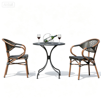 Ensemble de chaises en PE de qualité commerciale pour usage extérieur : Cour, Jardin, Café, Bar, Taverne, Patio, Pavillon - Direct Usine