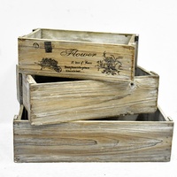 Planteur de fleurs rectangulaires succulentes, boîte de rangement, centre de table pour fenêtre, boîte de planteur rustique en bois pour décor de mariage