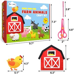 Kit di Cucito Educativo Montessori Tutto-in-Uno per Bambini in Età Prescolare, <span class=keywords><strong>Attività</strong></span> Artigianale con Animali della Fattoria per lo Sviluppo della Motricità Fine - Product Image 4