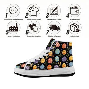 Zapatos de Lona Ligeros con Cordones, Retro, Personalizados OEM/ODM, para Hombre y Mujer, Tema de Pascua FN039-26009026-1 - Product Image 4