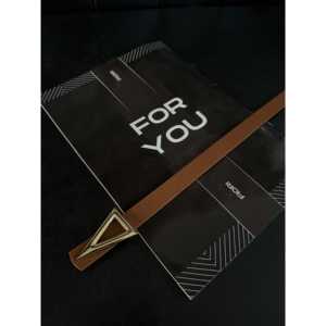 Ceinture en cuir véritable Fiori, boucle géométrique solide en cuir de vachette, durable, pour pantalon, veste, robe, pour femme - Product Image 3