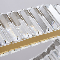 Support OEM/ODM, Nouveau design, Lustre en cristal doré, Luminaire suspendu pour salon