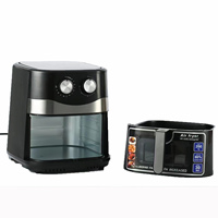 Four profond multifonctionnel de 10,5 L sans huile Friteuses à air avec fenêtre visible Friteuse à air pour four à usage domestique