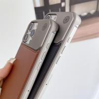 Étui de téléphone portable sans cadre en métal aluminium de luxe aromathérapie couverture antichoc magnétique en cuir PU pour iPhone 16 15 14 Pro Max