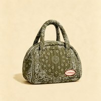 Sac de toilette personnalisé imprimé bandana, sac cosmétique à main très vendu, trousse de toilette brodée avec LOGO, sac de rangement cosmétique de voyage pour femmes