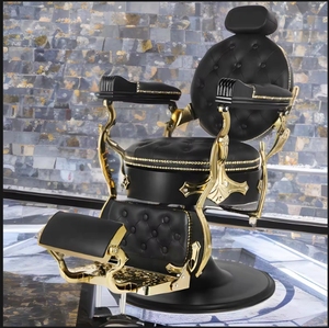 Cadeira de barbeiro profissional ajustável com preço barato, cadeira preta para homens e barbeiro - Product Image 4